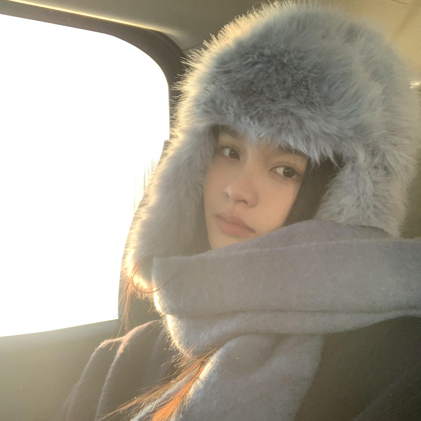 蓝色雷锋帽女冬季加厚保暖护耳帽帽子