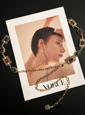 小众复古民族宫廷风金属腰链女配饰百搭链条腰带配裙子衬衫收腰