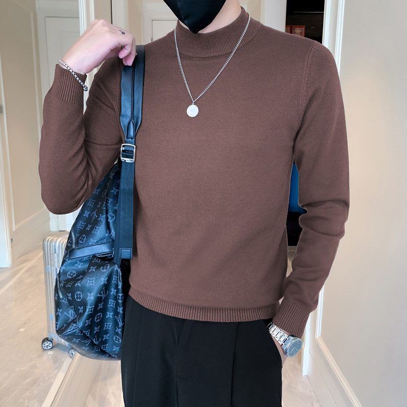 小码纯色毛衣男矮小个子XS码修身打底衫S号针织衫半高领线衫155潮