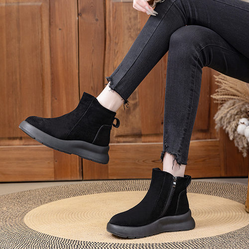 棕色短筒大码女靴41到43