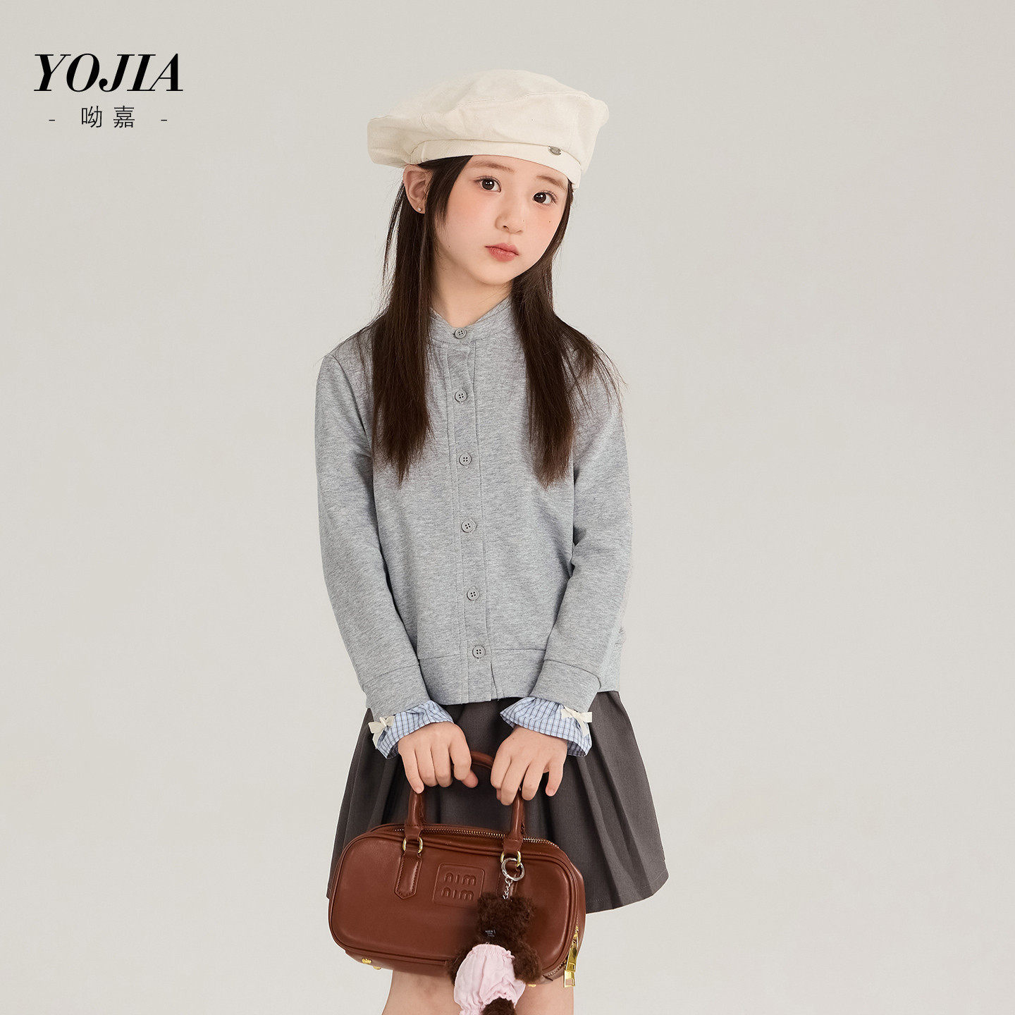 中大女童针织外套春26新款洋气韩版小女孩开衫上衣休闲