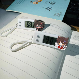 斩神小挂表林七夜安卿鱼学生静音电子表静音笔袋饰品书包挂件可爱