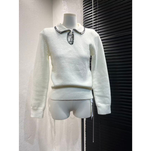 冬日美纪C_EL26滑雪北极绒纱线 手钩娃娃领套头毛衣