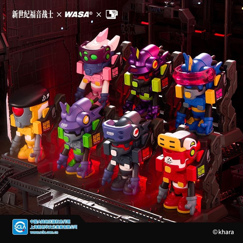 新世纪福音战士xWASA EVA206联名系列正版盲盒潮玩手办公仔娃娃