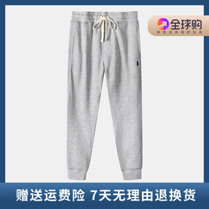 正品拉尔伦保罗POLOl 男装休闲百搭宽松加绒卫裤松紧男士束脚运动