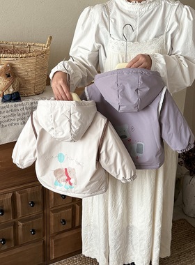 儿童棉服2025新款冬季男童防风连帽外套