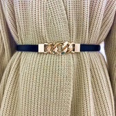 外套腰链时尚 真皮女细腰带装 饰大衣腰封配裙子西装 百搭小众风皮带