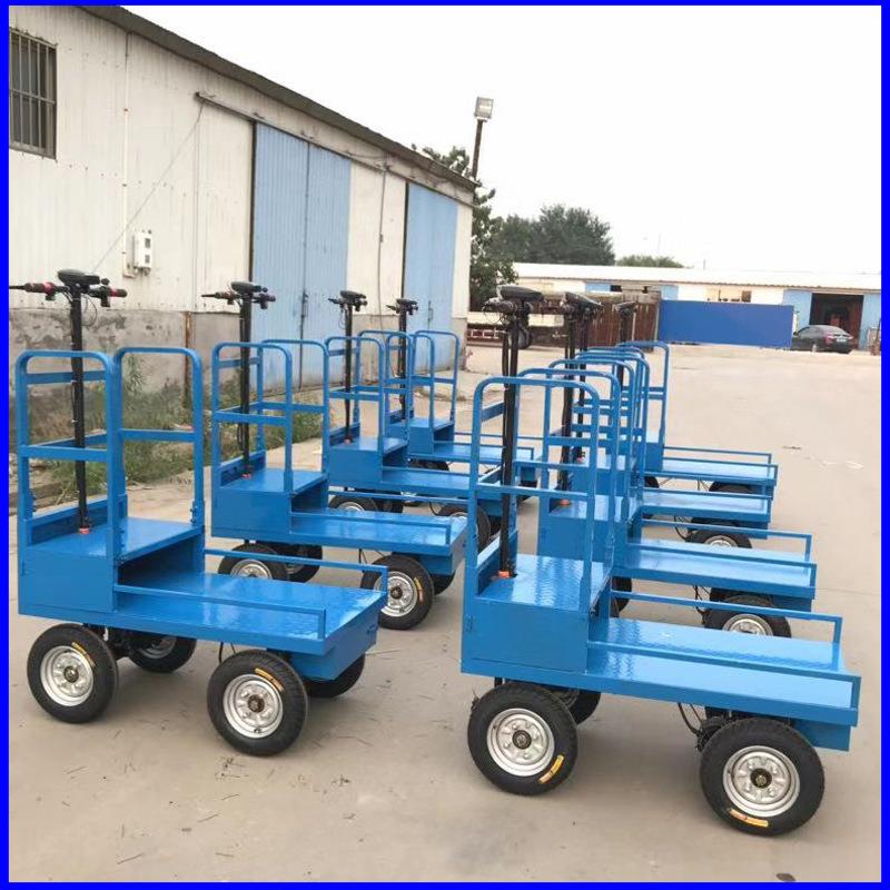 手推物流车可选大棚平板运输电动车车把自由旋转搬运拉货车劳动车