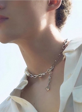 原创设计欧美潮牌锆石吊坠珍珠