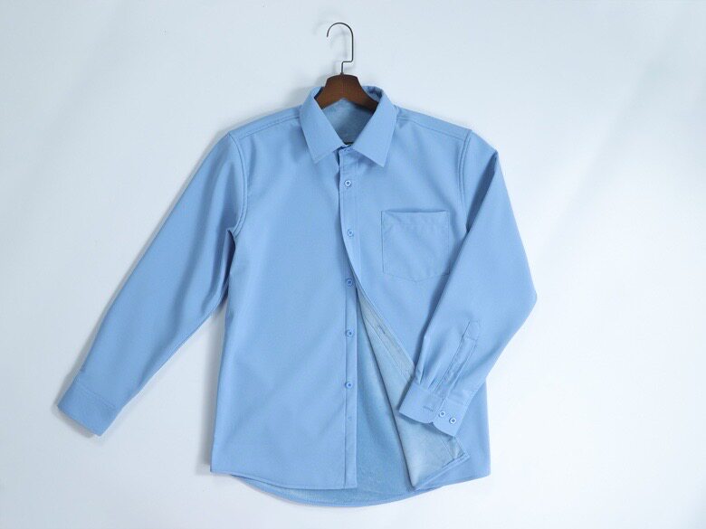 3503厂加绒保暖内衬衣长袖衬衫男商务正装休闲纯色百搭上衣秋冬