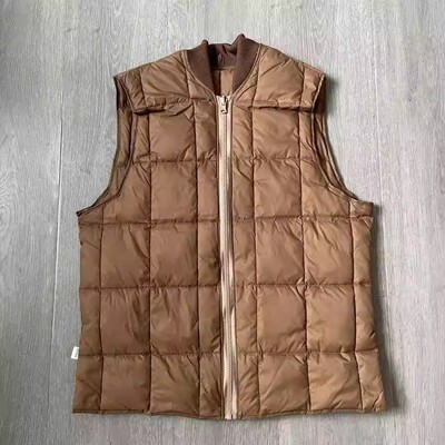 正品棕色国标羽绒马甲冬季户外