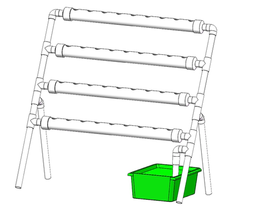 无土栽培设备家庭阳台管道式种菜