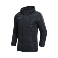Áo khoác nam chính hãng Li Ning down 2018 bóng đá mùa đông màu trắng vịt xuống ấm áp áo thể thao giữa phần áo khoác thể thao AYMN077 - Thể thao xuống áo khoác áo phao hàn quốc