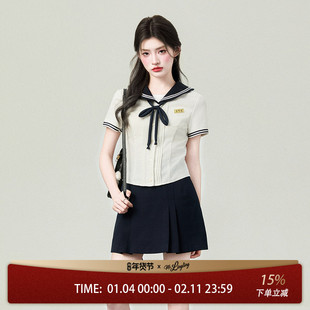 花铃太太新款梨大学堂韩制上衣学院风jk制服衬衫学生毕业季套装