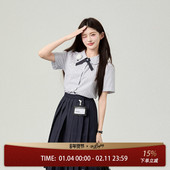 花铃太太泰式 女学生运动会毕业班服 学院风短袖 校服套装 多色jk衬衫