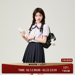 花铃太太泰式校服套装学院风jk制服衬衫夏上衣短袖女毕业照穿搭