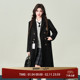花铃太太jk正肩长款 黑色大衣女秋冬款 高级感学院风双排扣韩系外套