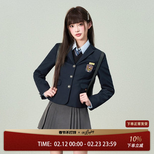 花铃太太jk原创清谭大韩式制服西装女校服学院风春季日系裙子套装