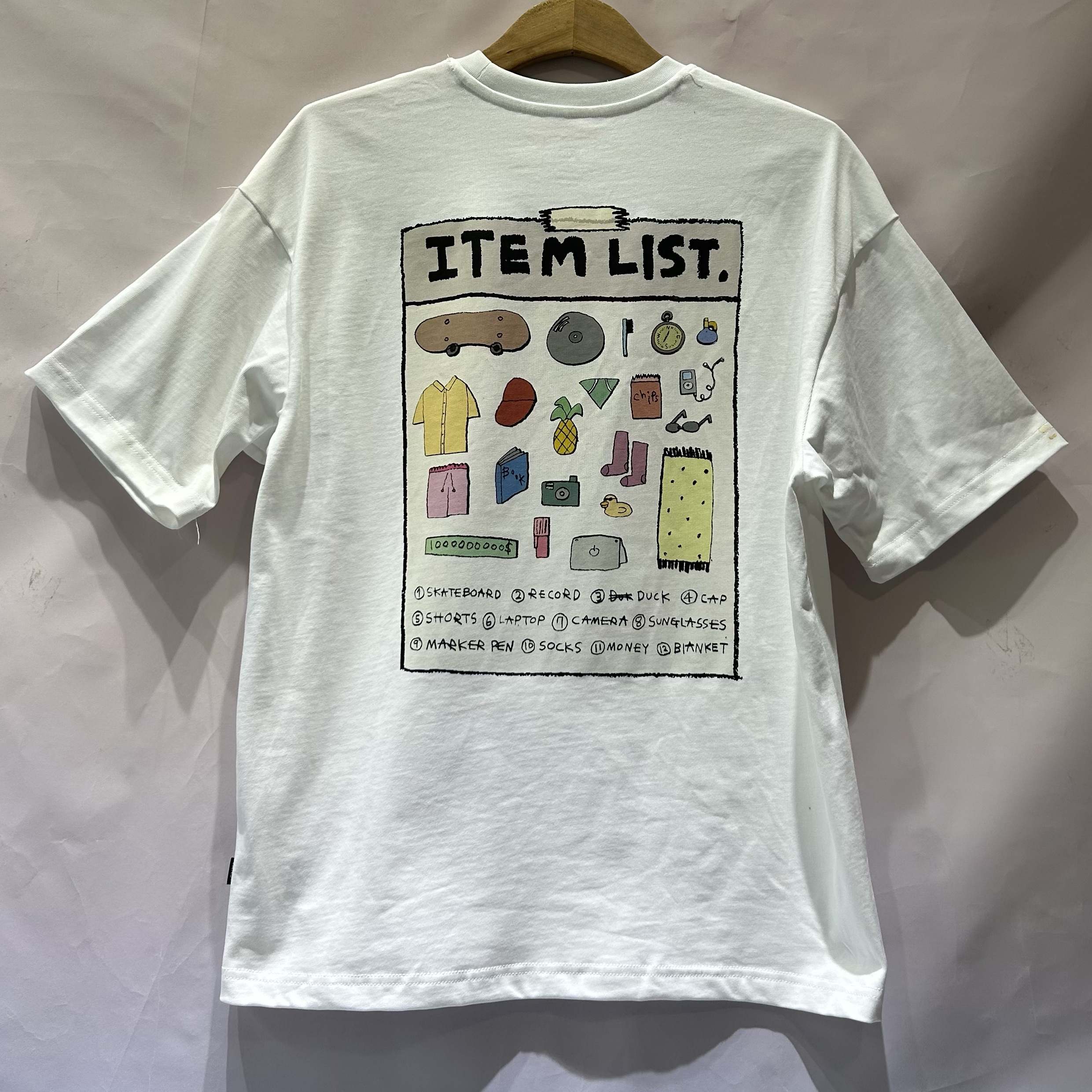 Vans 夏季新款时尚可爱小狗杂志印花情侣款白色短袖VN000QF4WHT