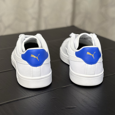 puma smash 彪马男鞋复古皮质蓝尾休闲运动板鞋小白鞋365215 N仓