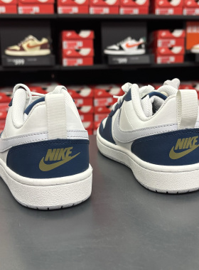 Nike Court Low 2 GS 白蓝 女子复古低帮休闲运动板鞋 BQ5448 N仓