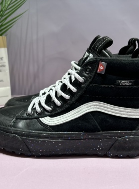 Vans Sk8-Hi冬季加绒MTE男女款黑色休闲防滑皮质板鞋VN0A5HZZUNM