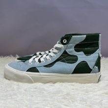 Vans Sk8-hi男女款高端vault蓝绿小鸳鸯休闲帆布板鞋VN0007QGGRN