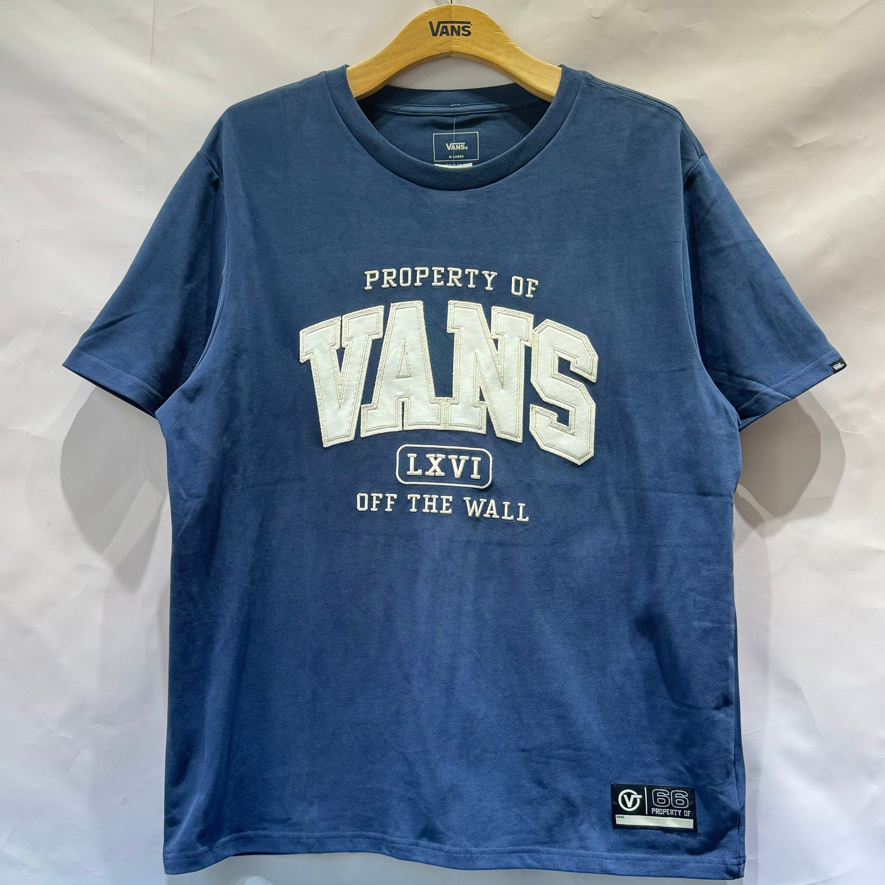 Vans 静谧蓝云朵绵软fufu字母男女同款情侣纯棉短袖VN000J0TLKZ