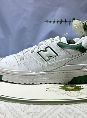 New Balance NB550清新休闲时尚百搭白绿色男女同款板鞋BB550SWB