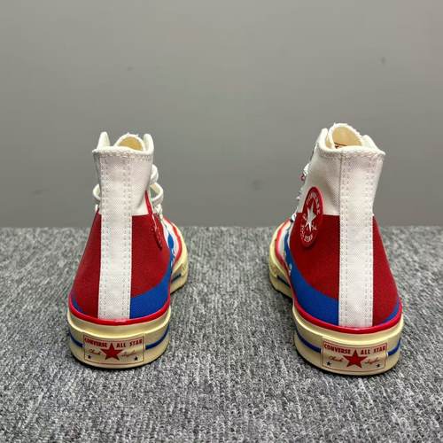 Converse/匡威春夏款1970S女款复古怀旧风撞色高帮帆布鞋 A07076C