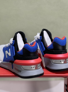 NEW BALANCE 男女情侣款低帮白蓝复古休闲运动舒适慢跑鞋MS997JCE