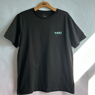 短袖 百搭男女同款 T恤VN000908BLK 可爱棋盘格恐龙休闲时尚 Vans夏季