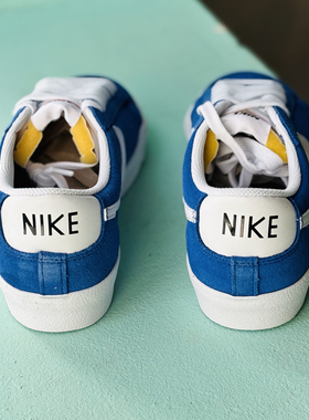 Nike耐克 BLAZER 男子蓝色开拓者复古休闲皮质板鞋 DA7254 N仓