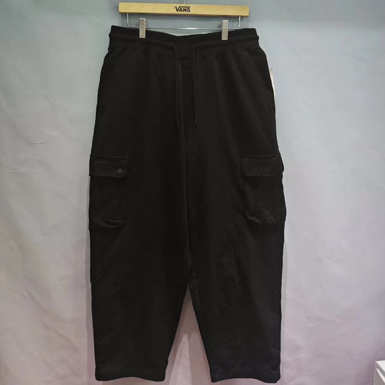 VANS 春秋季纯黑色经典百搭舒适男女同款休闲运动卫裤VN000BZ6BLK