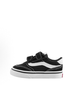 vans 春秋季黑色魔术贴百搭舒适儿童休闲帆布板鞋子VN000D7XBA2