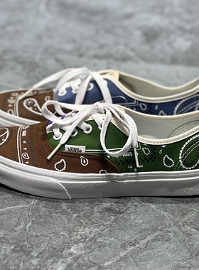 Vans Authentic男女款经典休闲腰果花低帮舒适滑板鞋VN0A5KRDAV0