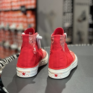 匡威Converse女子新款龙年限定红色高帮1970S拼接帆布板鞋A08700c