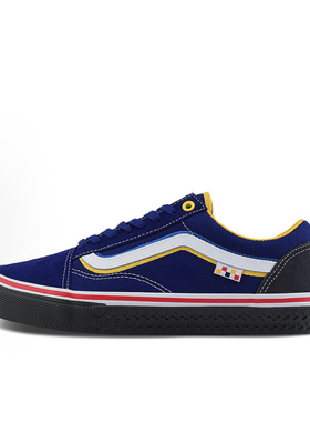 vans 春秋季蓝色高端百搭舒适男女同款休闲pro板鞋子VN0A5FCBBLU