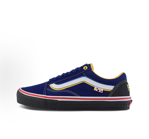 vans 春秋季蓝色高端百搭舒适男女同款休闲pro板鞋子VN0A5FCBBLU