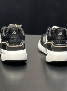 Adidas阿迪达斯鞋男子EQ19 RUN休闲运动黑色透气低帮跑步鞋H00924