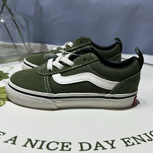 Vans Ward清新简约时尚百搭防滑一脚蹬儿童款低帮板鞋VN0A3QU1E02