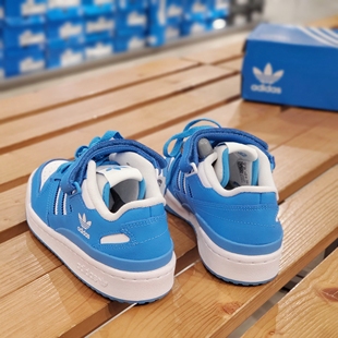 阿迪达斯ADIDAS三叶草女运动厚底增高休闲魔术贴板鞋 GX9697 小白鞋