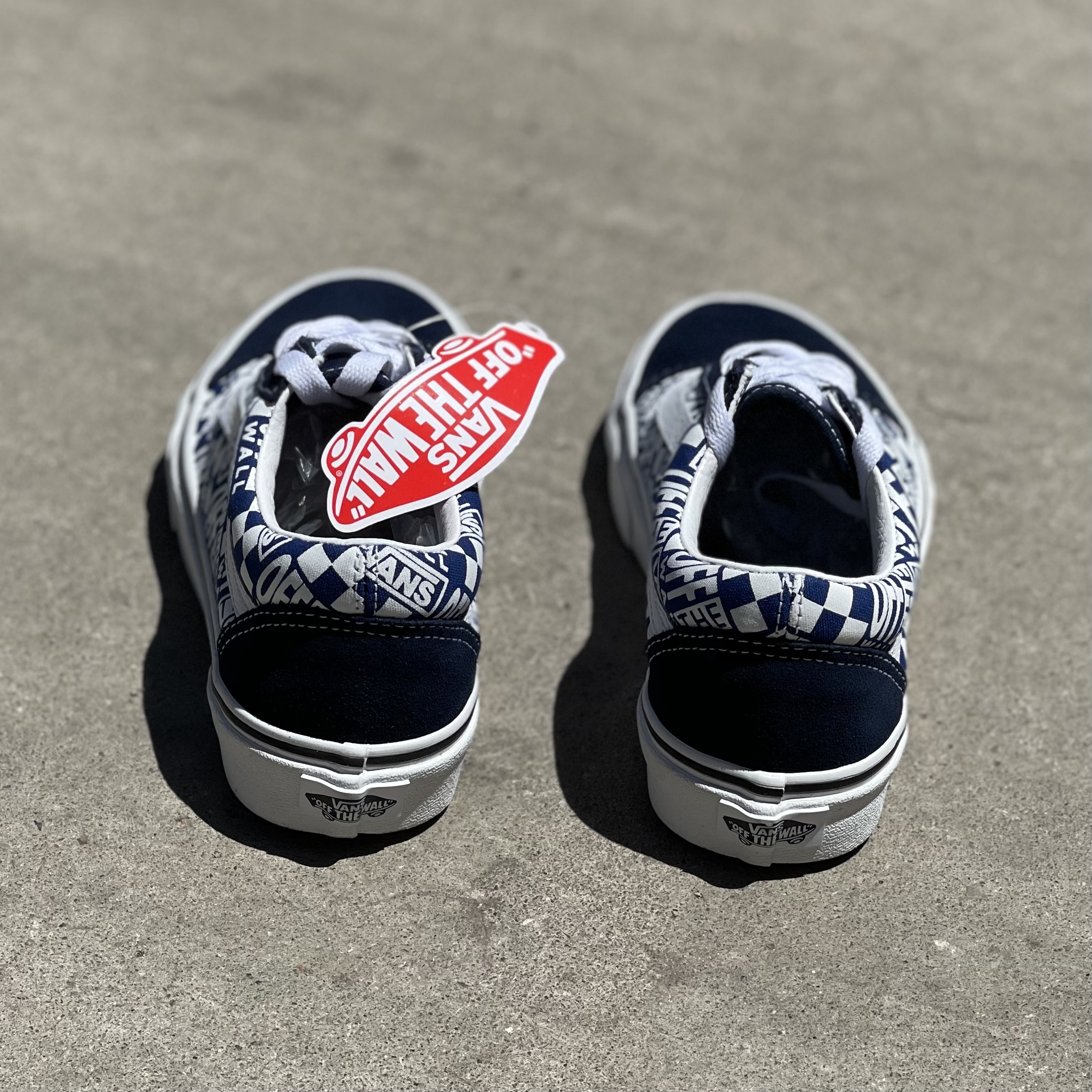 VANS蓝色字母印花OLD SKOOL满印低帮男女帆布鞋板鞋子VN0A3WKT4QA