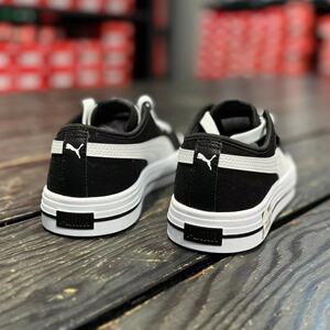 PUMA/彪马帆布鞋男鞋夏新款黑白撞色休闲鞋复古运动板鞋386393-01