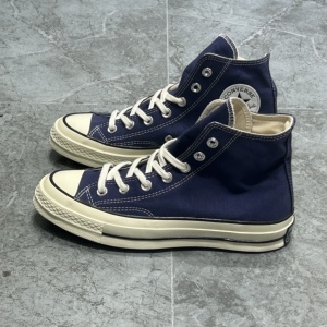CONVERSE男女高帮情侣深蓝1970s舒适透气休闲潮流帆布鞋子A04589C