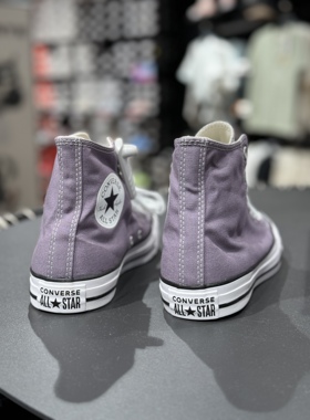 匡威Converse新款男女情侣休闲运动紫色经典高帮帆布板鞋A02062c