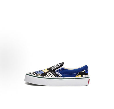 vans 春秋季印花一脚蹬百搭舒适儿童休闲帆布板鞋子VN0007Q1BMV