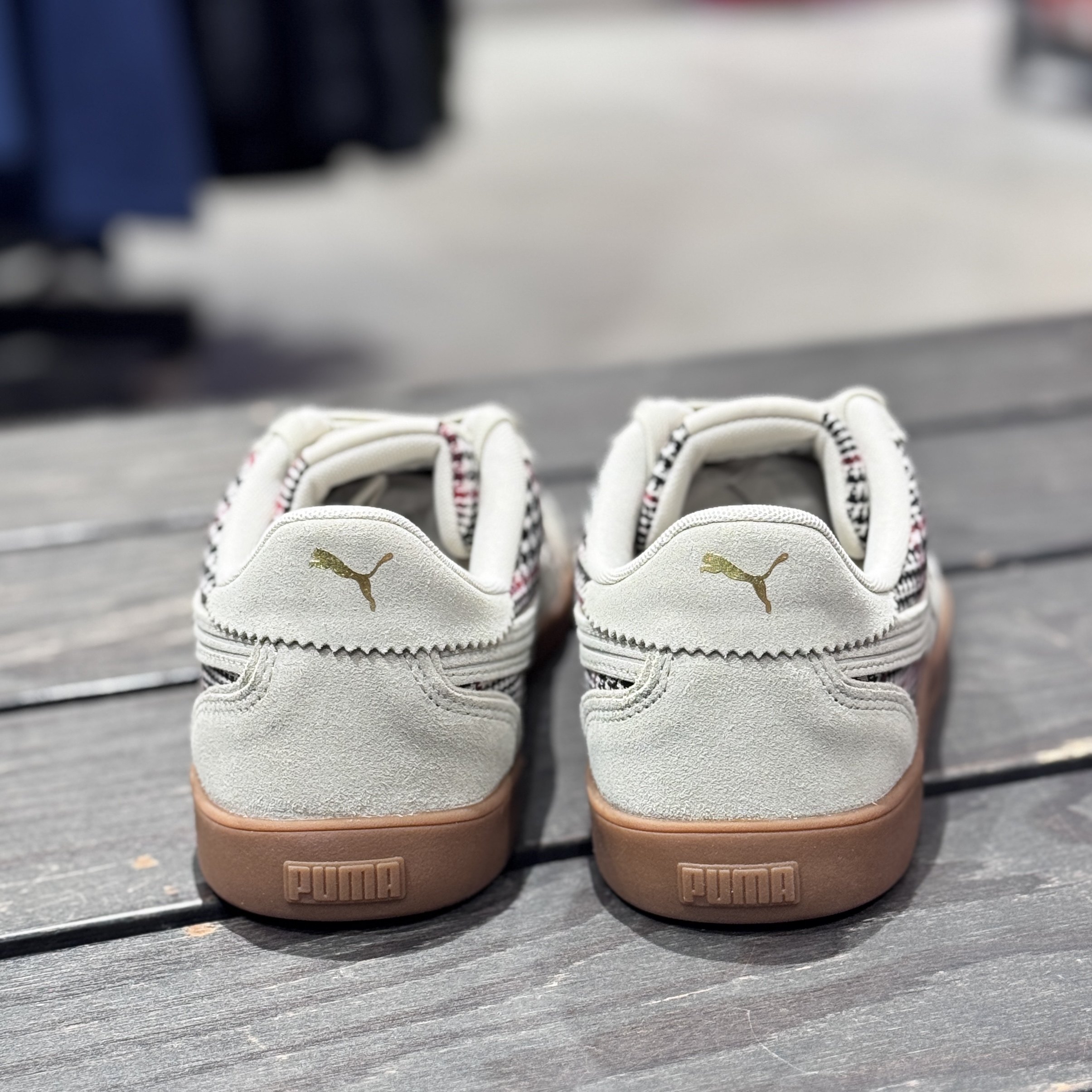 PUMA彪马男子秋冬复古低帮运动休闲鞋格子花呢拼接舒适板鞋405403