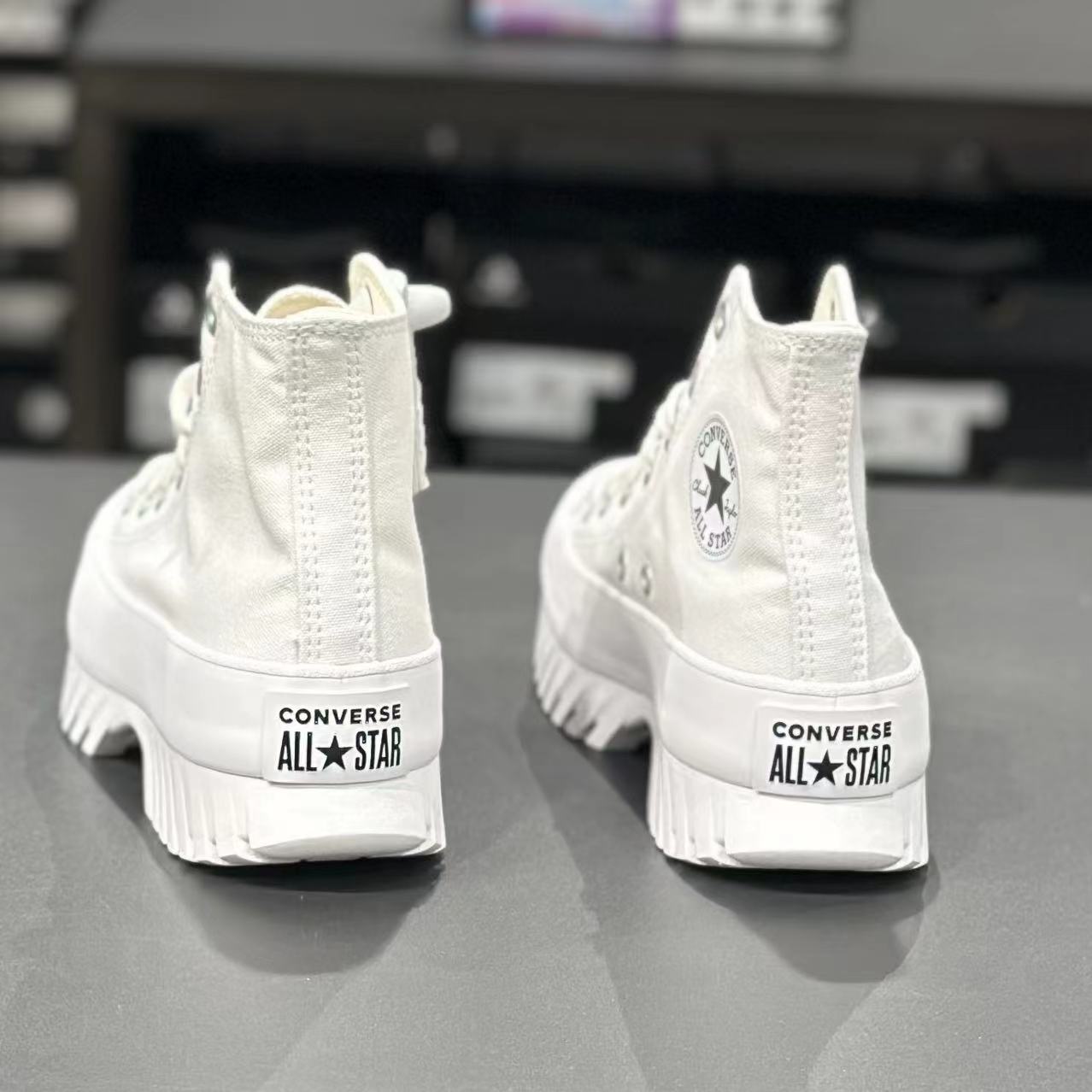 匡威Converse新款男女情侣休闲运动高帮厚底增高松糕板鞋A00871c