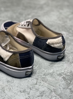 VANS范斯春夏男女情侣AUTHBTIC拼接低帮休闲帆布板鞋VN0000SECMA